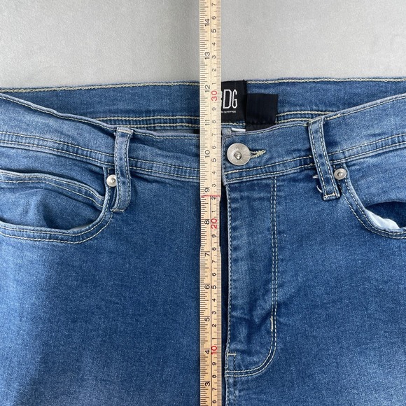 BDG Urban Outfitters Skinny Stretch Retro Stripe Jeans Blue Men 33 70s 80s Indie - Picture 9 of 10